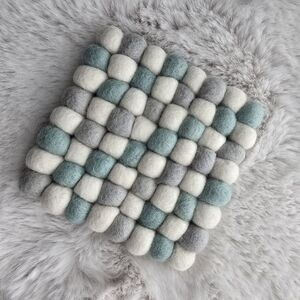 Teal Colorway Wool Felt Trivet